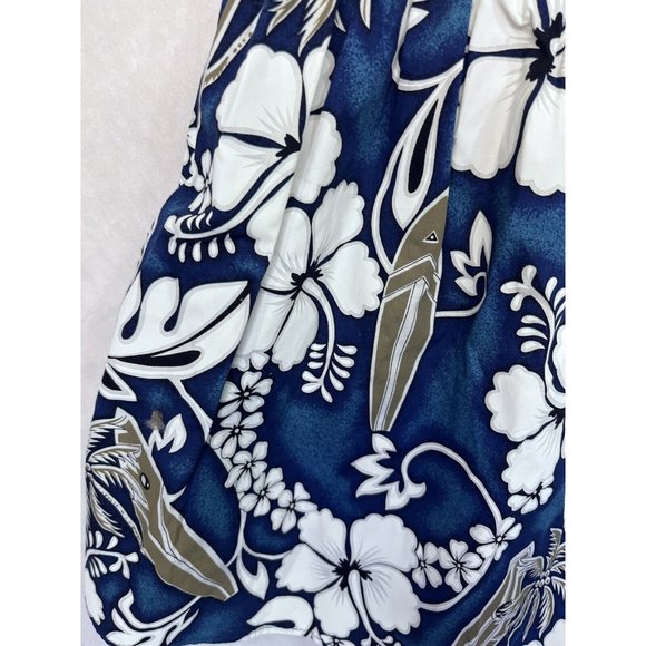 Kys Hawaiian Bungee Dress Girls 6 Blue Tropical Flowers  Hibuscus and Surfboard - Picture 4 of 7